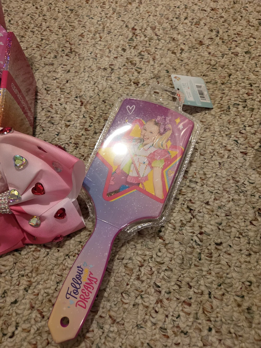 JoJo Siwa Pink Gem Bow Hair Accessory Set with Heart Sunglasses & Brush